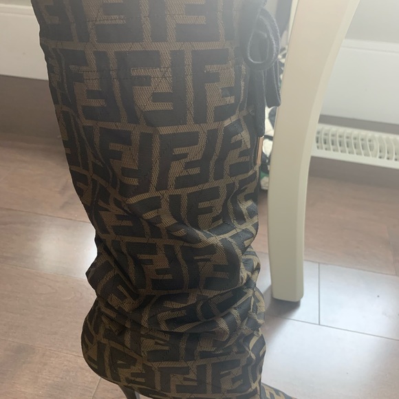 Fendi Monogram Zucca print Knee High boots - Picture 5 of 6